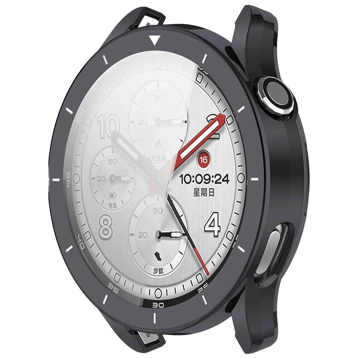 Schutzhülle für Xiaomi Watch S5, Bizon Case Watch Felipe, Grau