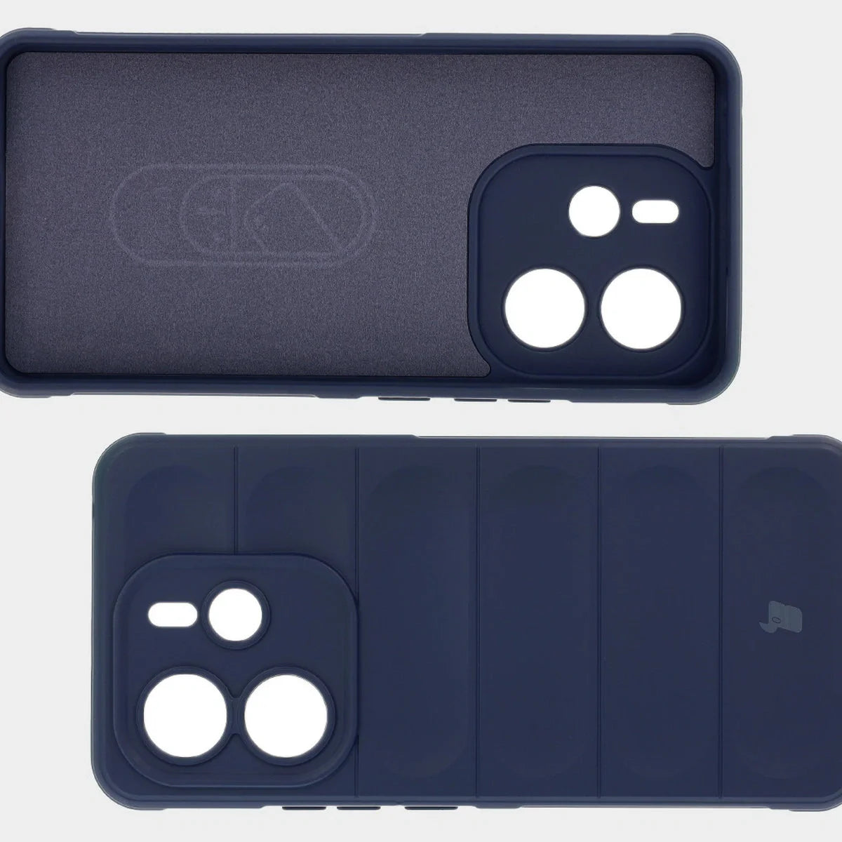 Robuste Handyhülle für Xiaomi Redmi Note 14 4G, Bizon Case Tur, Dunkelblau