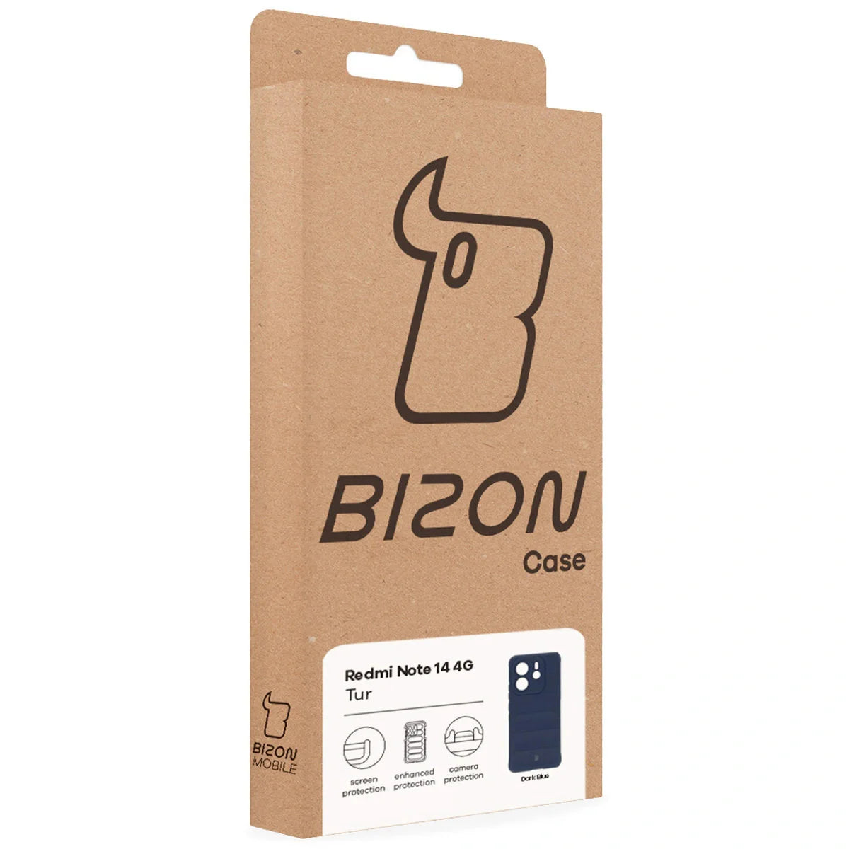 Robuste Handyhülle für Xiaomi Redmi Note 14 4G, Bizon Case Tur, Dunkelblau