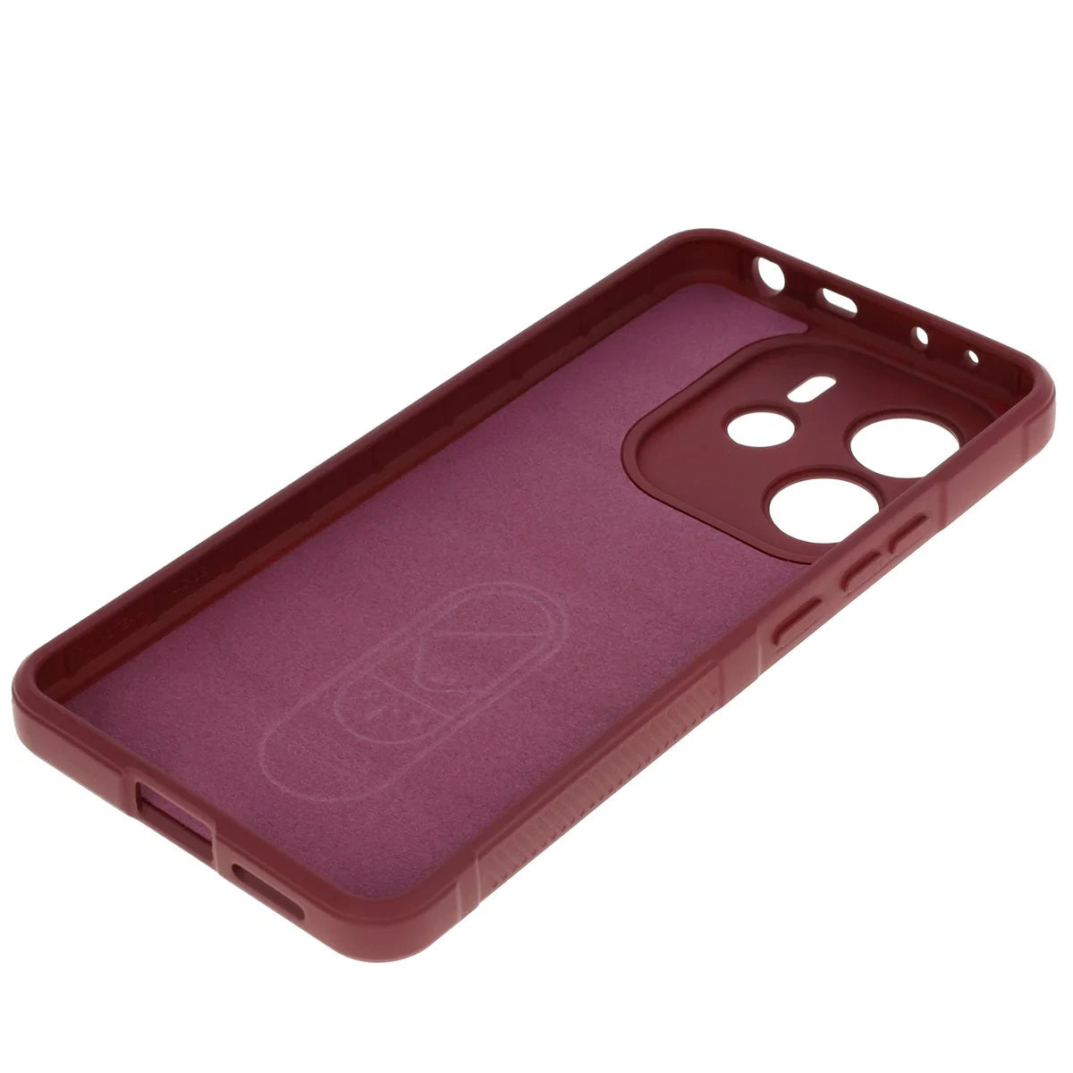 Robuste Handyhülle für Xiaomi Redmi Note 14 4G, Bizon Case Tur, Burgunderrot