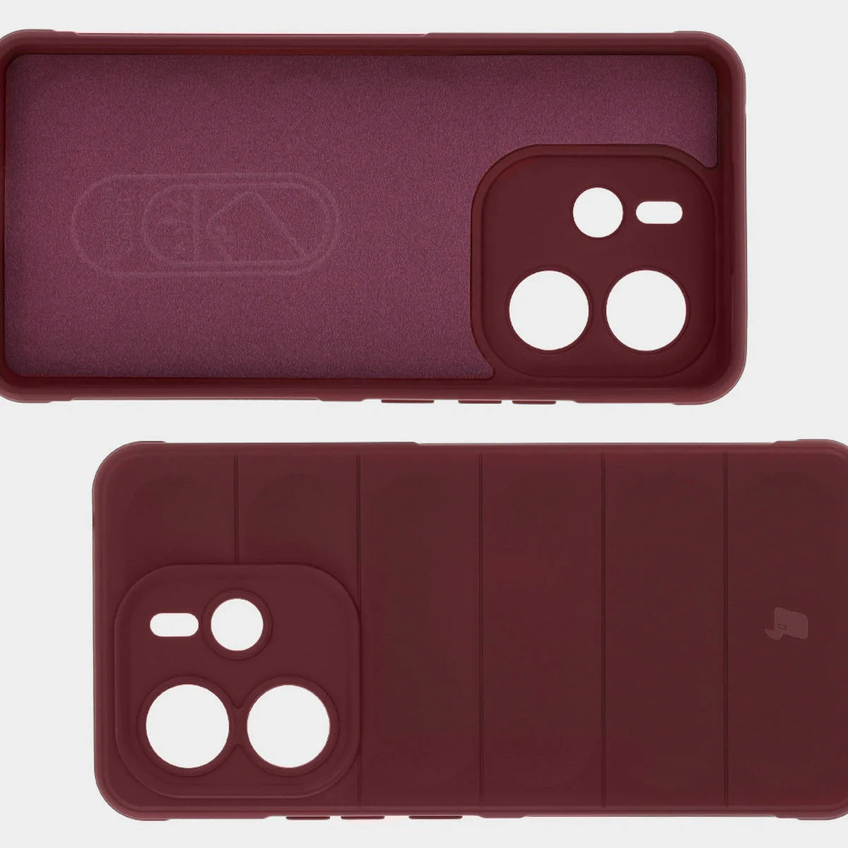 Robuste Handyhülle für Xiaomi Redmi Note 14 4G, Bizon Case Tur, Burgunderrot