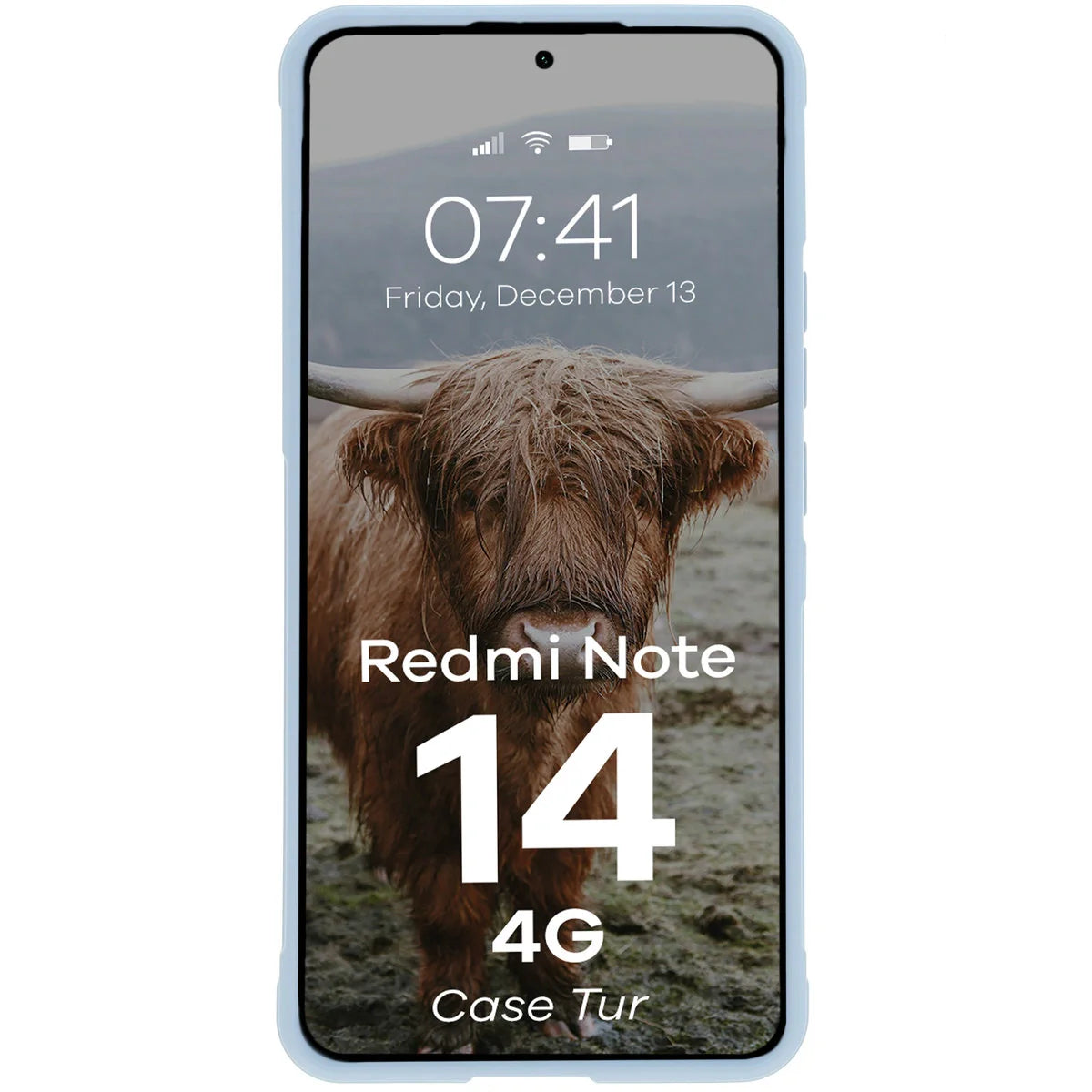 Robuste Handyhülle für Xiaomi Redmi Note 14 4G, Bizon Case Tur, Hellblau