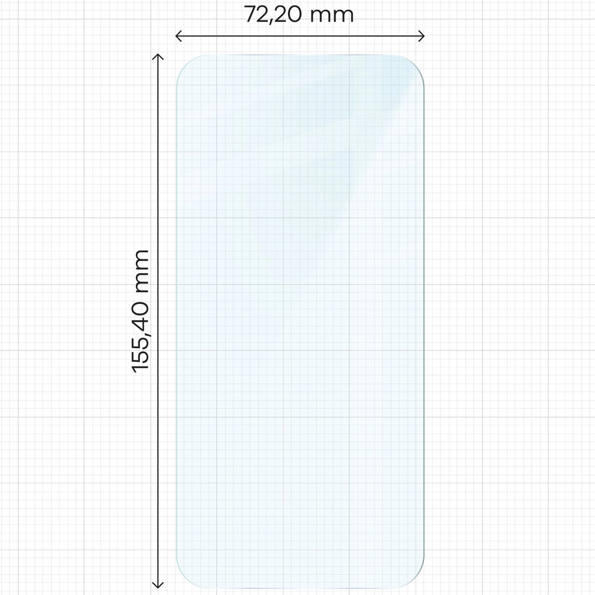 Gehärtetes Glas für iPhone 15 Plus / 15 Pro Max / 16 Plus, Bizon Glass Clear 2