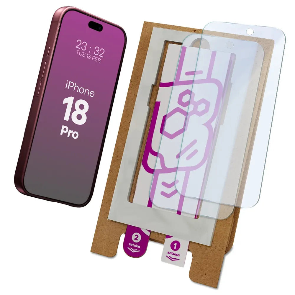 2x Hybridglas mit dem umweltfreundlichen Applikator für iPhone 18 Pro, Bizon Eplikator Hybrid Mule (1/5)