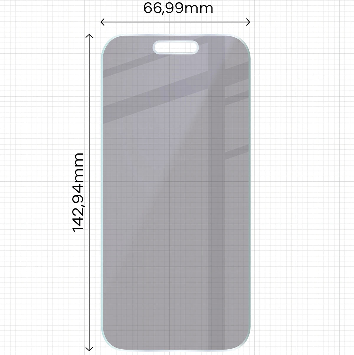 2x Hybridglas mit Sichtschutz mit dem umweltfreundlichen Applikator für iPhone 16, Bizon Eplikator Hybrid Shadow (2/5)