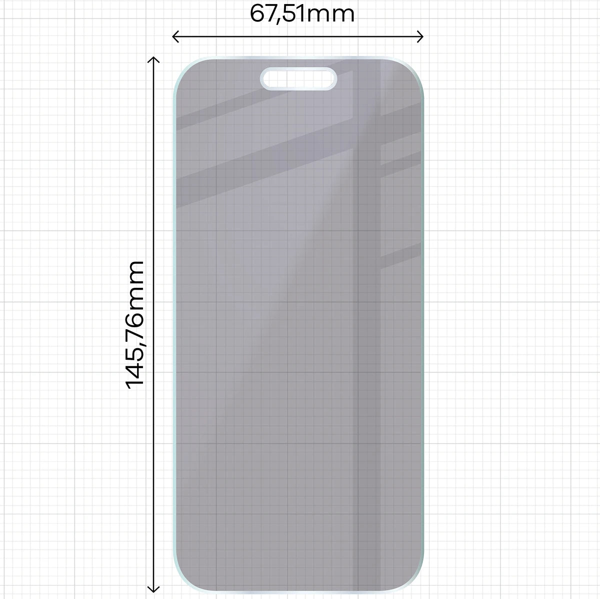 2x Hybridglas mit Sichtschutz mit dem umweltfreundlichen Applikator für iPhone 17, Bizon Eplikator Hybrid Shadow (2/5)