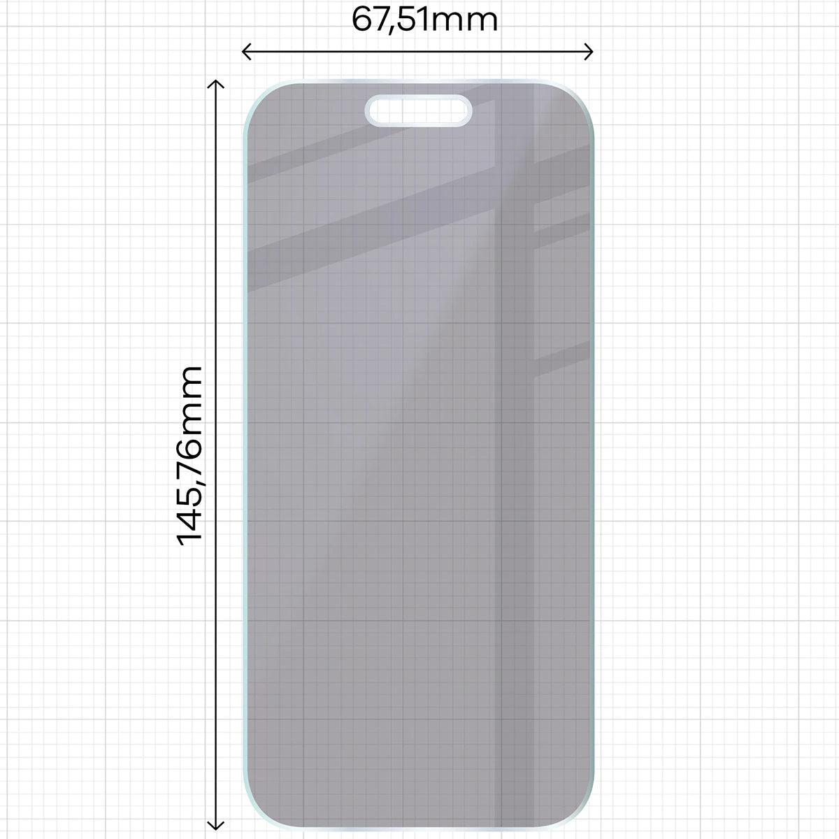 2x Hybridglas mit Sichtschutz mit dem umweltfreundlichen Applikator für iPhone 17 Pro, Bizon Eplikator Hybrid Shadow (2/5)