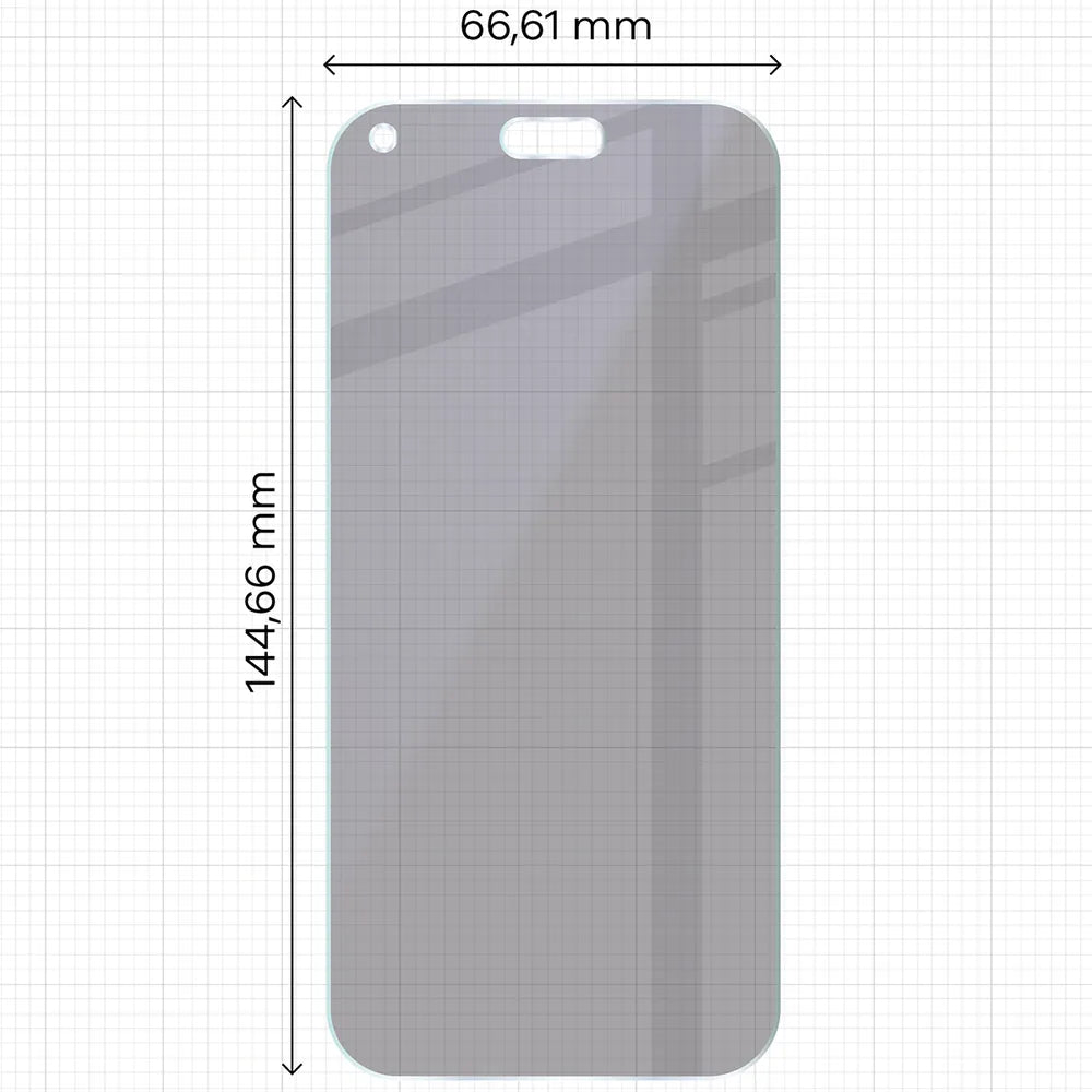 2x Hybridglas mit Sichtschutz mit dem umweltfreundlichen Applikator für iPhone 18 Pro, Bizon Eplikator Hybrid Shadow (2/5)