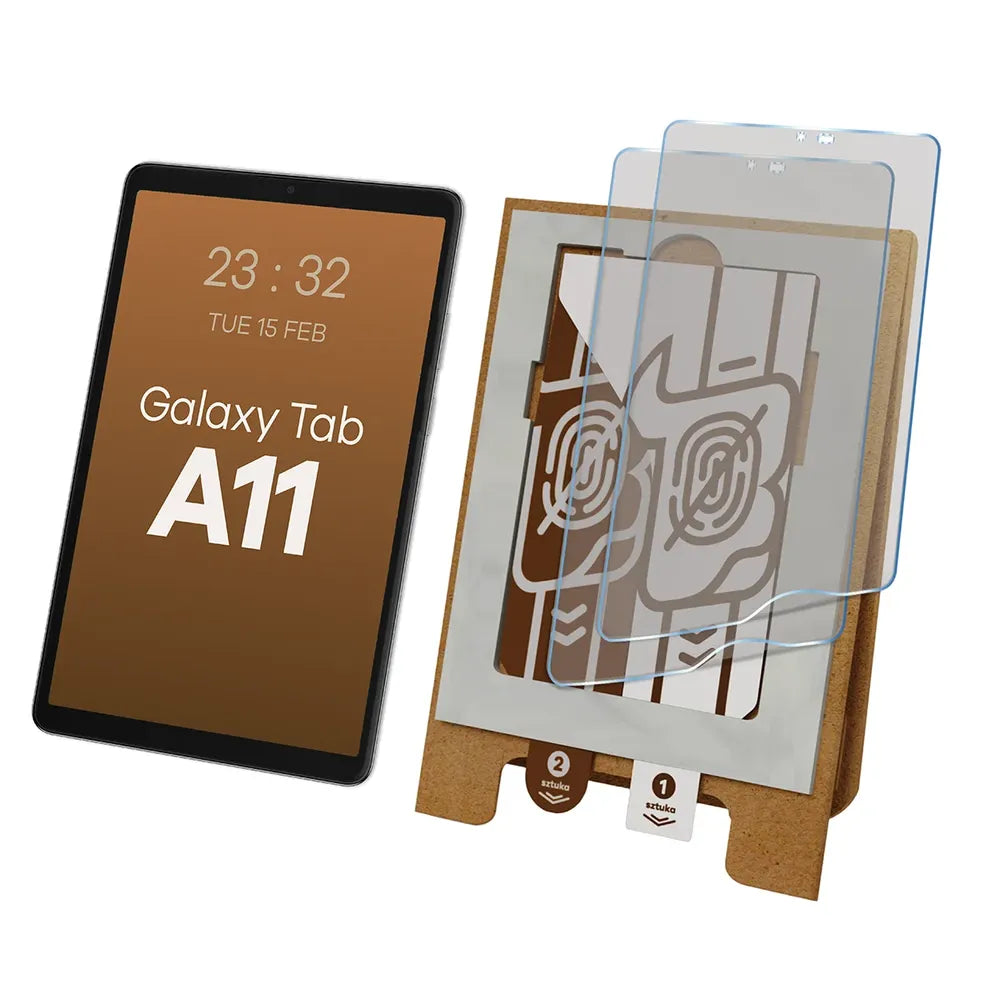 2x Matte Folie mit dem umweltfreundlichen Applikator für Galaxy Tab A11, Bizon Eplikator Tab Film Matte (1/5)
