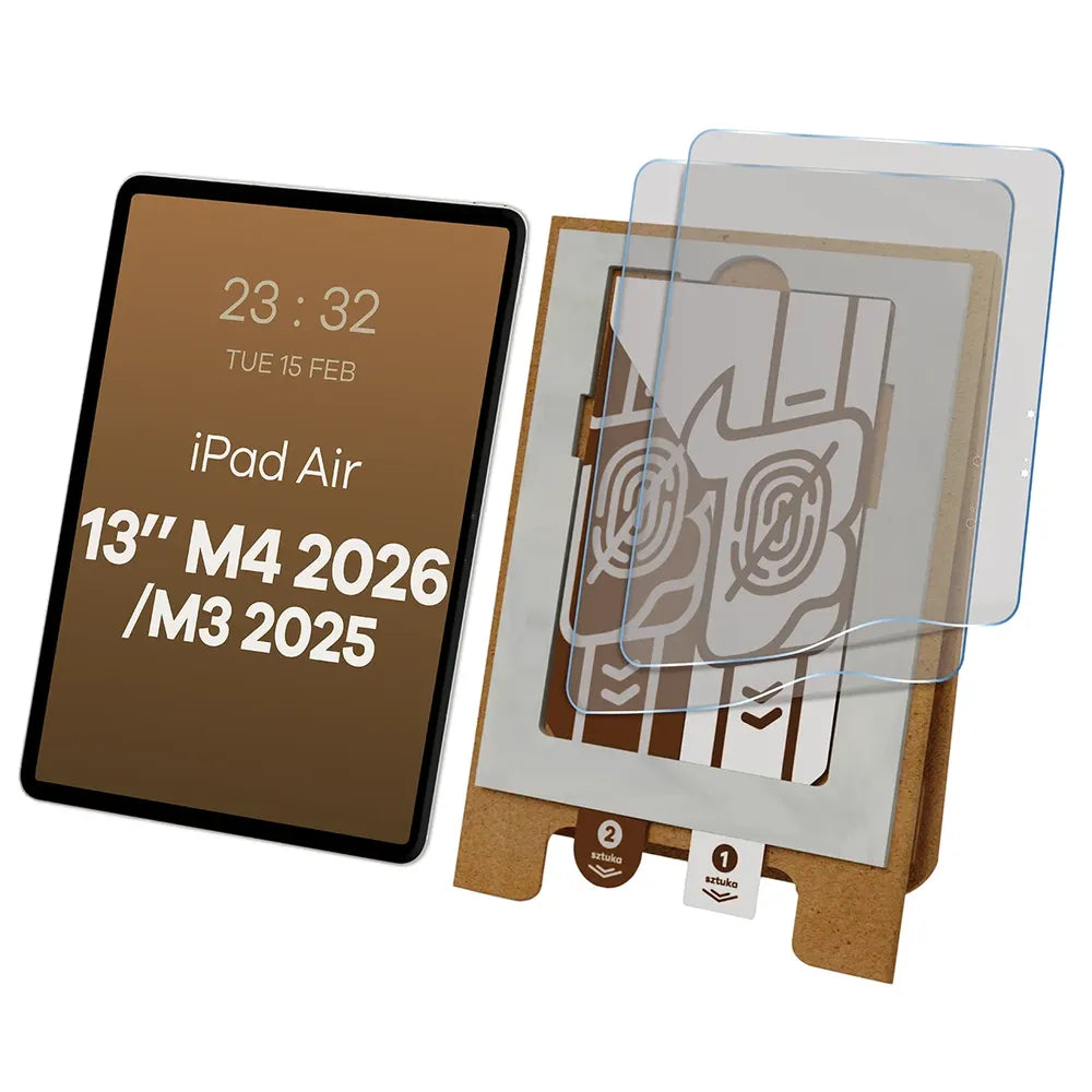 2x Matte Folie mit dem umweltfreundlichen Applikator für iPad Air 13" M4 2026 / M3 2025, Bizon Eplikator Tab Film Matte (1/5)