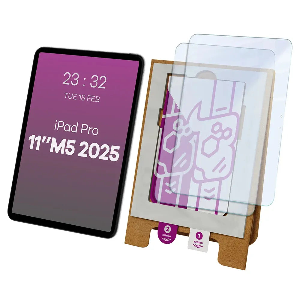 2x Hybridglas mit dem umweltfreundlichen Applikator für Apple iPad Pro 11 M5 2025, Bizon Eplikator Tab Hybrid Mule (1/5)