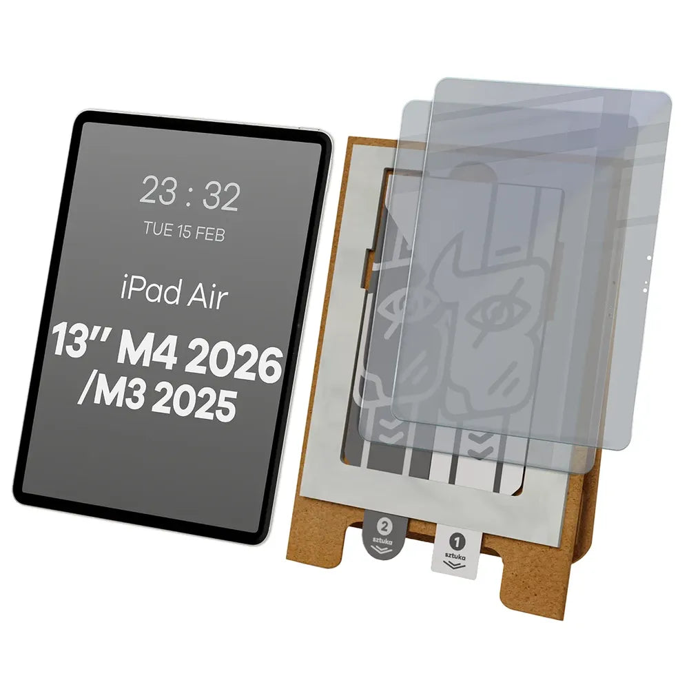 2x Hybridglas mit Sichtschutz mit dem umweltfreundlichen Applikator für iPad Air 13" M4 2026 / M3 2025, Bizon Eplikator Tab Hybrid Shadow (1/5)