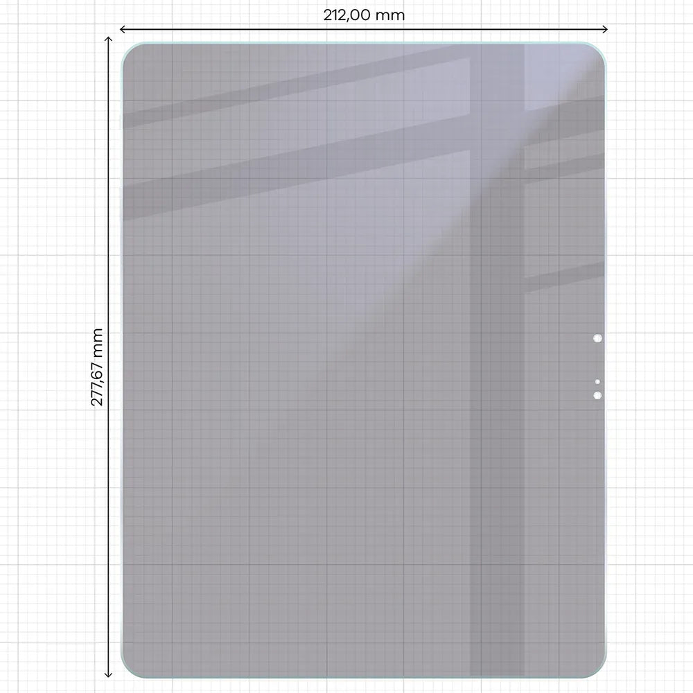 2x Hybridglas mit Sichtschutz mit dem umweltfreundlichen Applikator für iPad Air 13" M4 2026 / M3 2025, Bizon Eplikator Tab Hybrid Shadow (2/5)