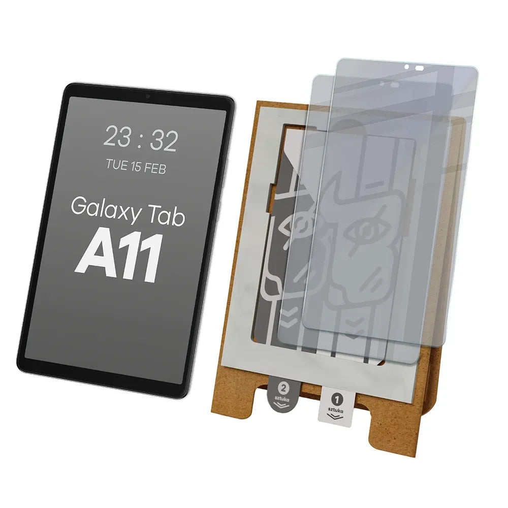 2x Hybridglas mit Sichtschutz mit dem umweltfreundlichen Applikator für Galaxy Tab A11, Bizon Eplikator Tab Hybrid Shadow (1/5)