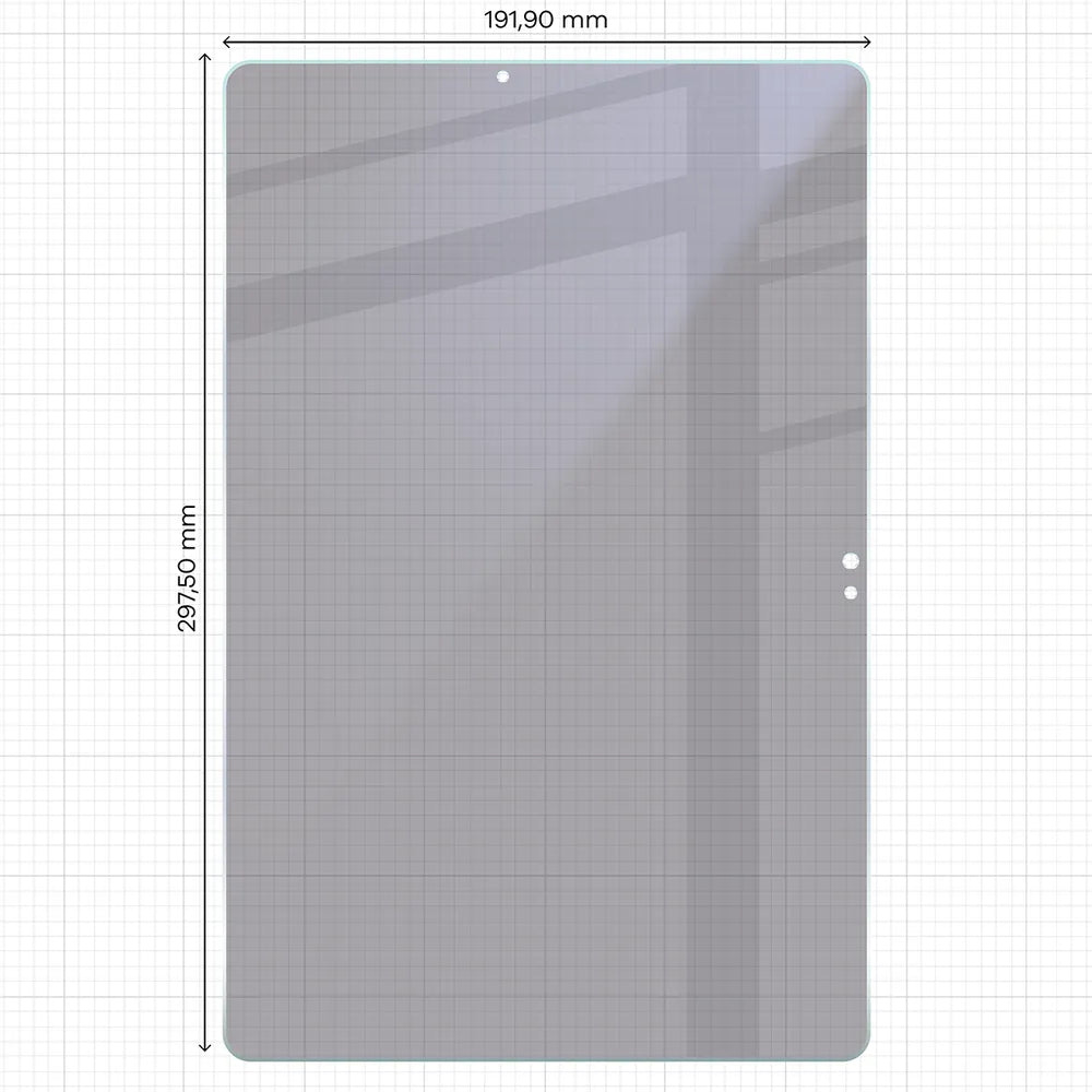 2x Hybridglas mit Sichtschutz mit dem umweltfreundlichen Applikator für Galaxy Tab S10 FE Plus, Bizon Eplikator Tab Hybrid Shadow (2/5)