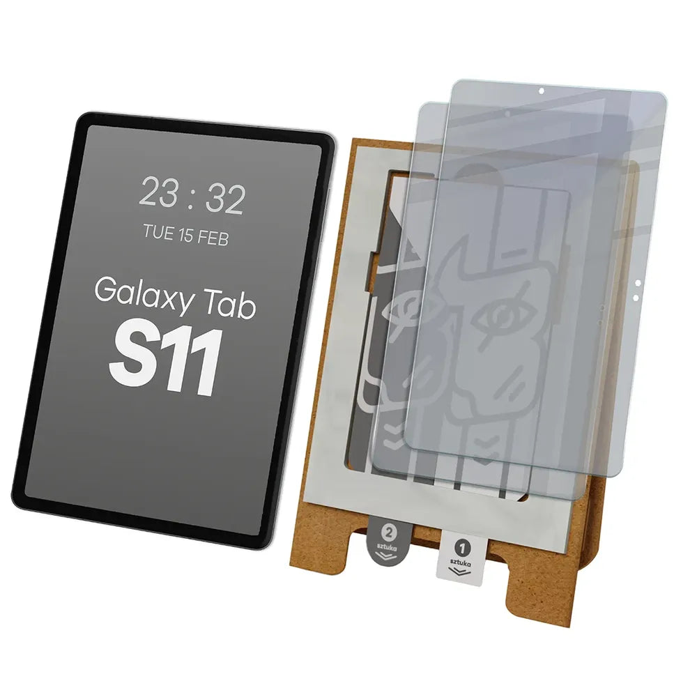 2x Hybridglas mit Sichtschutz mit dem umweltfreundlichen Applikator für Galaxy Tab S11, Bizon Eplikator Tab Hybrid Shadow (1/5)