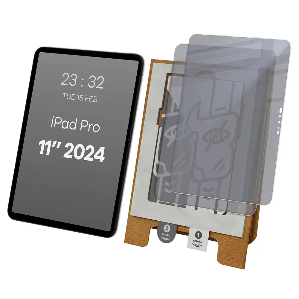 2x Hybridglas mit Sichtschutz mit dem umweltfreundlichen Applikator für Apple iPad Pro 11 M4 2024, Bizon Eplikator Tab Hybrid Shadow (1/5)