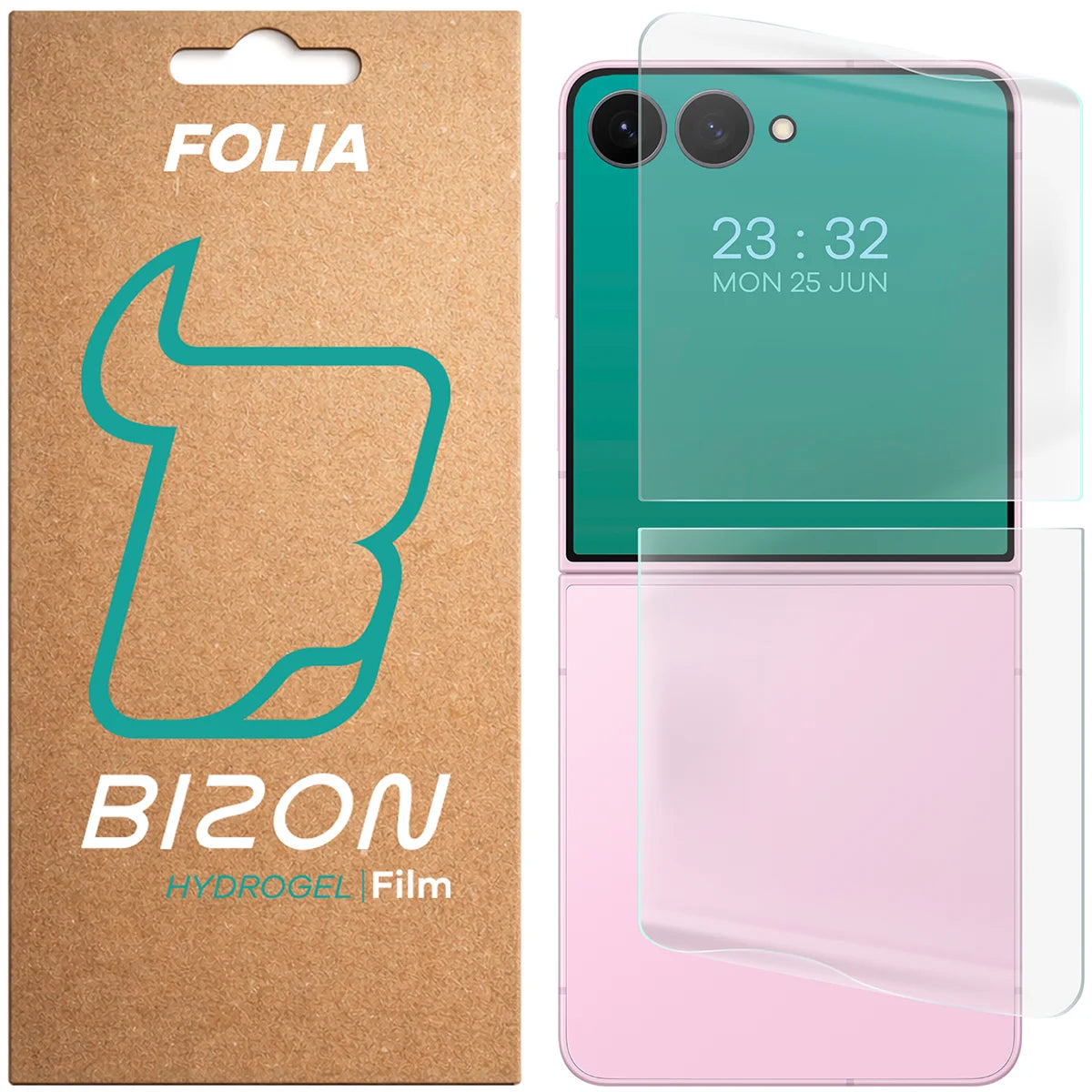 Hydrogel Folie für die Rückseite für Galaxy Z Flip8, Bizon Film Hydrogel Back Duo, 2 Stück