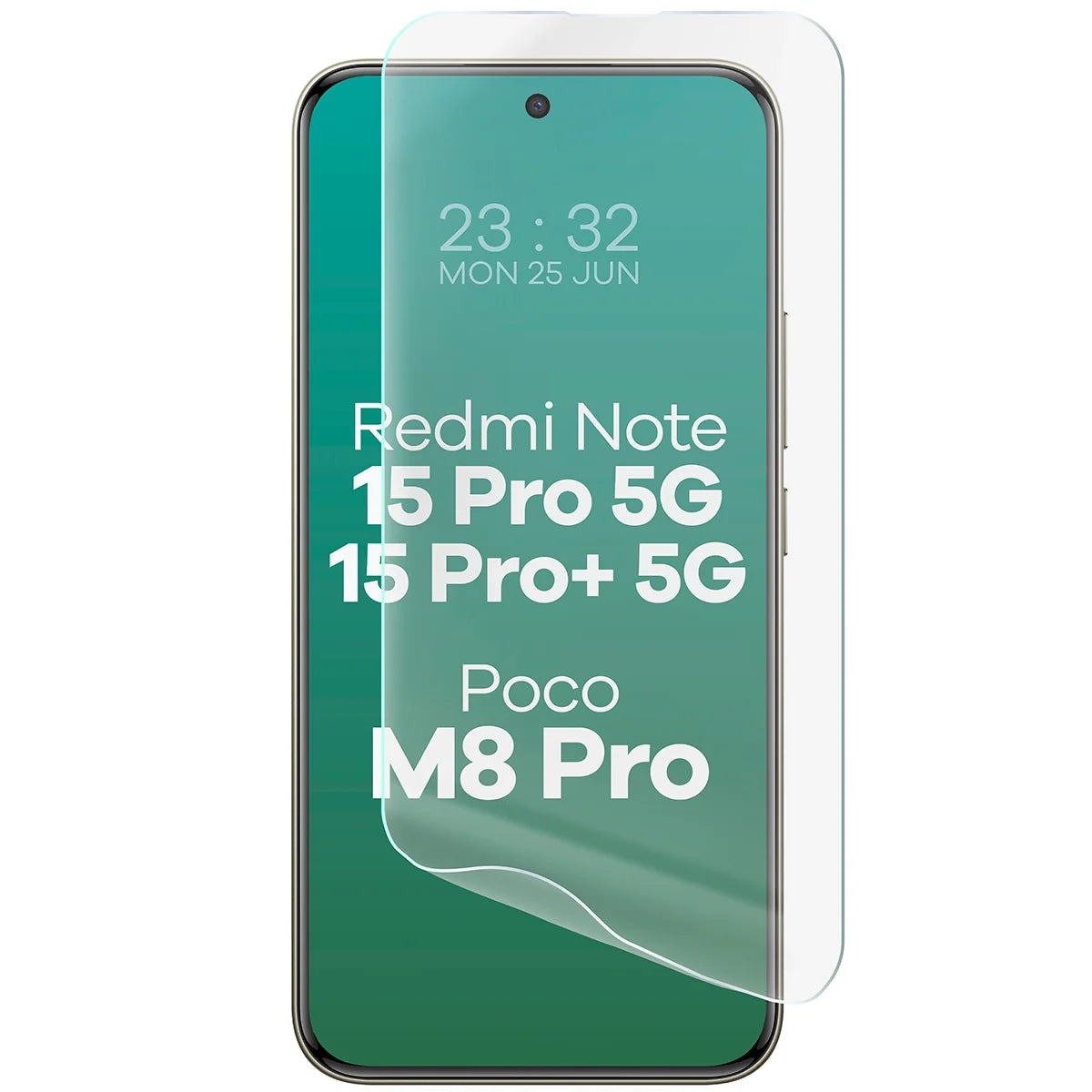 Hydrogel Folie für den Bildschirm für Xiaomi Redmi Note 15 Pro 5G / 15 Pro Plus 5G / POCO M8 Pro 5G, Bizon Film Hydrogel Front, 1 Stück