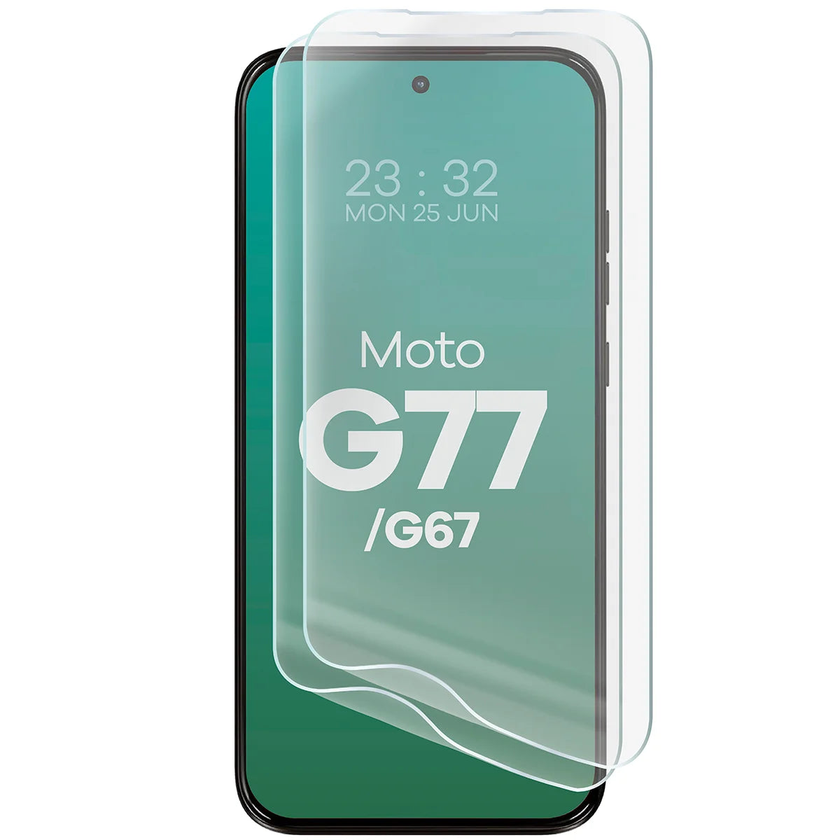 Hydrogel Folie für den Bildschirm für Motorola Moto G67 5G / G77 5G, Bizon Film Hydrogel Front Duo, 2 Stück