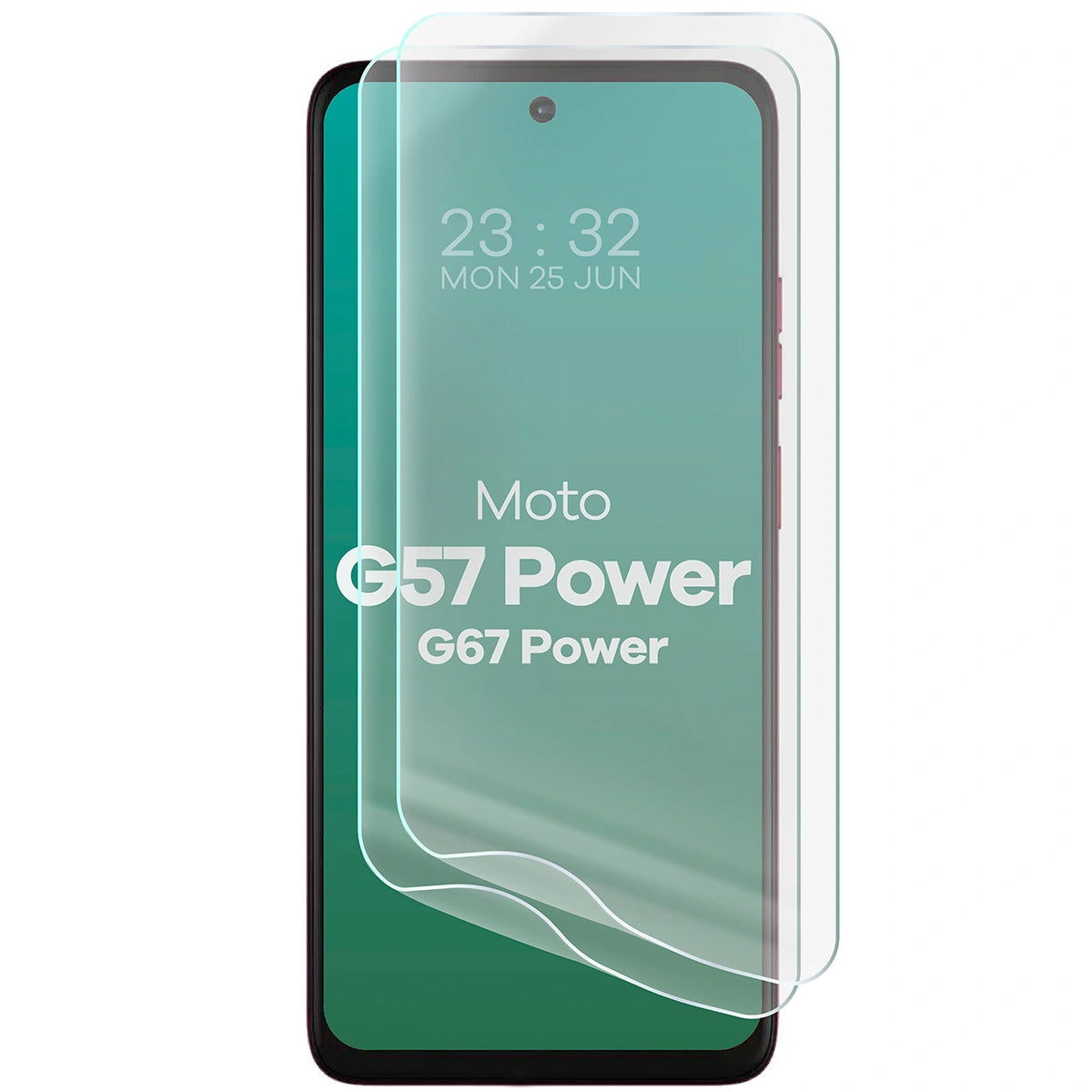 Hydrogel Folie für den Bildschirm für Motorola Moto G57 Power / G67 Power, Bizon Film Hydrogel Front Duo, 2 Stück