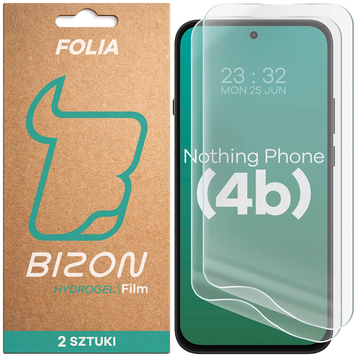 Hydrogel Folie für den Bildschirm für Nothing Phone (4b), Bizon Film Hydrogel Front Duo, 2 Stück (1/5)