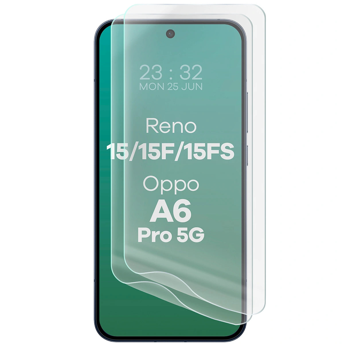 Hydrogel Folie für den Bildschirm für Oppo Reno 15 / 15 F / 15 FS / A6 Pro 5G, Bizon Film Hydrogel Front Duo, 2 Stück
