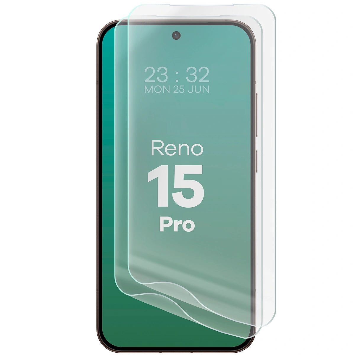 Hydrogel Folie für den Bildschirm für Oppo Reno 15 Pro, Bizon Film Hydrogel Front Duo, 2 Stück