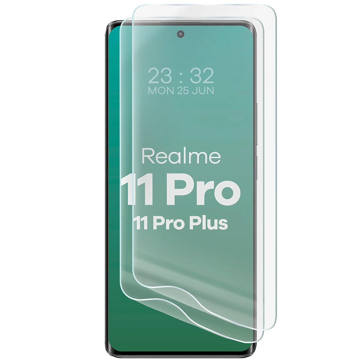 Hydrogel Folie für den Bildschirm Bizon Film Hydrogel Front Duo für Realme 11 Pro / 11 Pro +, 2 Stück