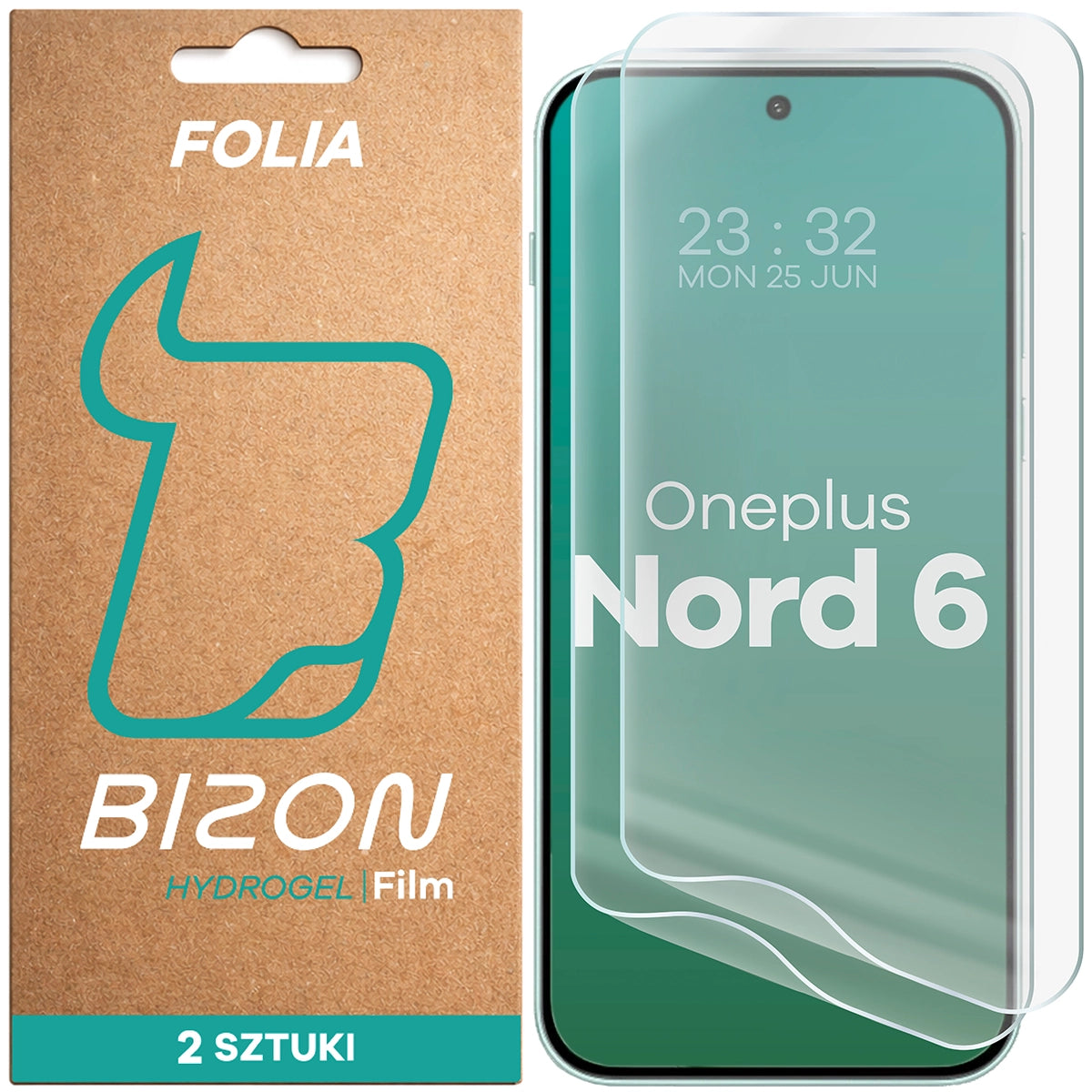 Hydrogel Folie für den Bildschirm für OnePlus Nord 6, Bizon Film Hydrogel Front Duo, 2 Stück