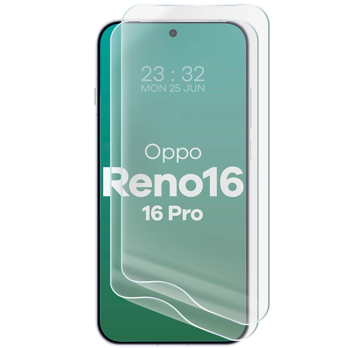 Hydrogel Folie für den Bildschirm für Oppo Reno16 / Reno16 Pro 5G, Bizon Film Hydrogel Front Duo, 2 Stück