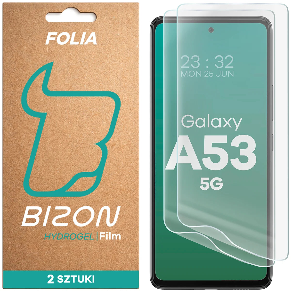 Hydrogel Folie für den Bildschirm Bizon Film Hydrogel Front Duo für Galaxy A53 5G, 2 Stück