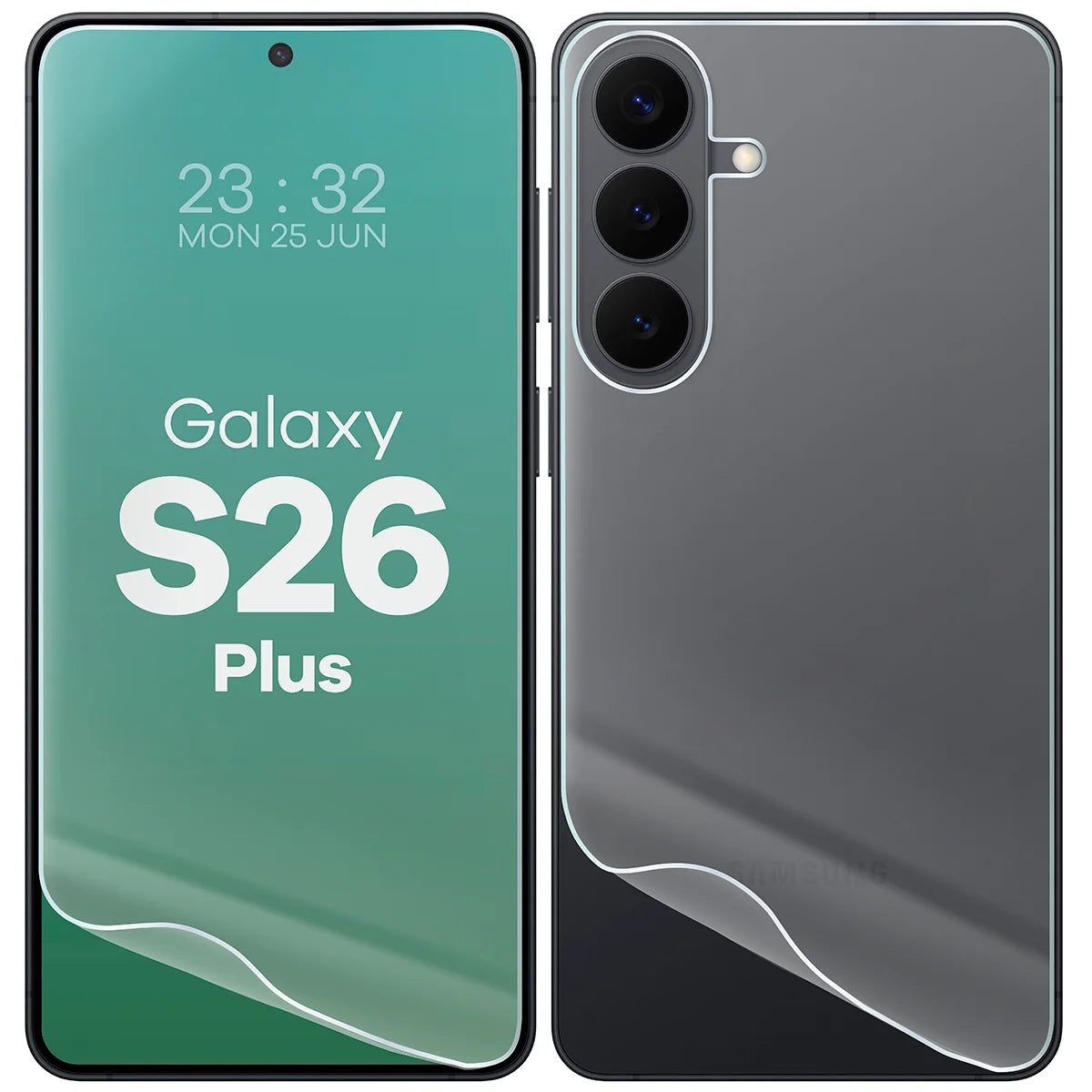 Hydrogel Folie für Display und Rückseite Bizon Film Hydrogel Pack für Galaxy S26 Plus, 2 Stück