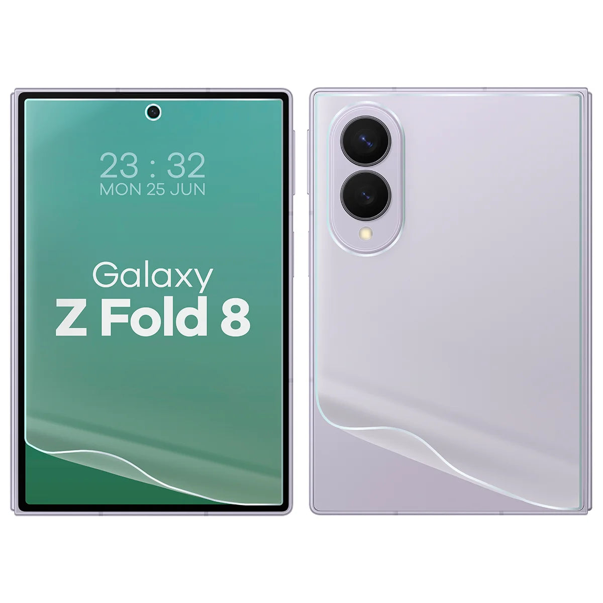 Hydrogel Folie für Display und Rückseite Bizon Film Hydrogel Pack für Galaxy Z Fold8, 2 Stück