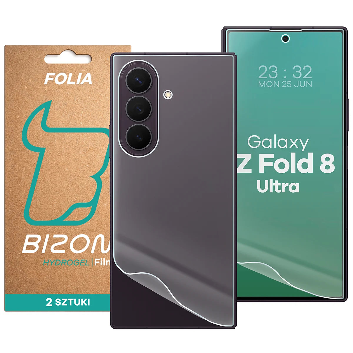 Hydrogel Folie für Display und Rückseite Bizon Film Hydrogel Pack für Galaxy Z Fold8 Ultra, 2 Stück