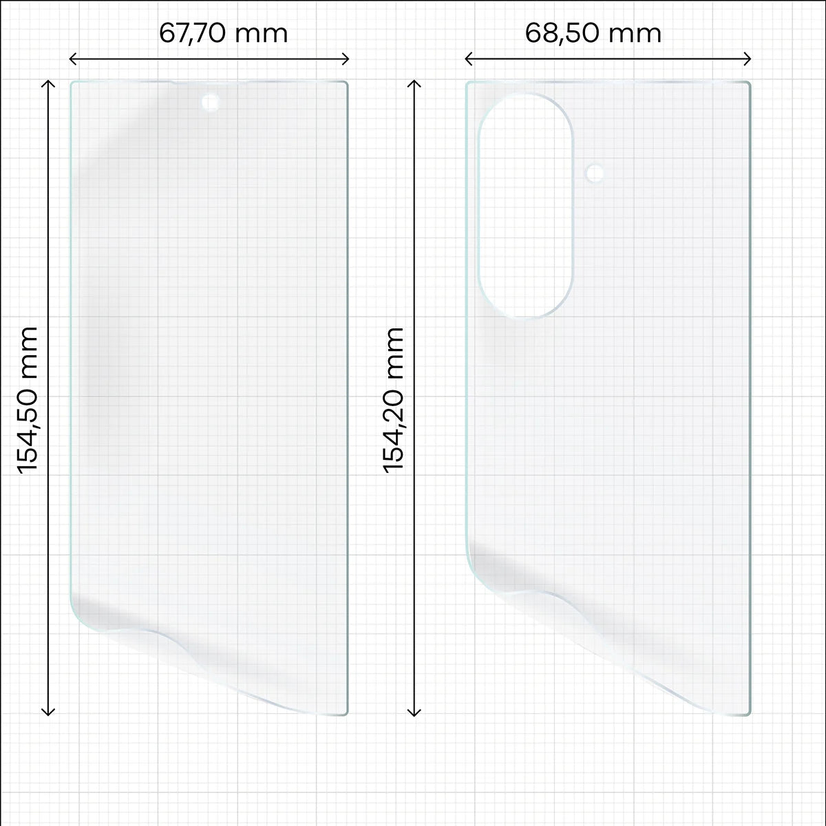 Hydrogel Folie für Display und Rückseite Bizon Film Hydrogel Pack für Galaxy Z Fold8 Ultra, 2 Stück