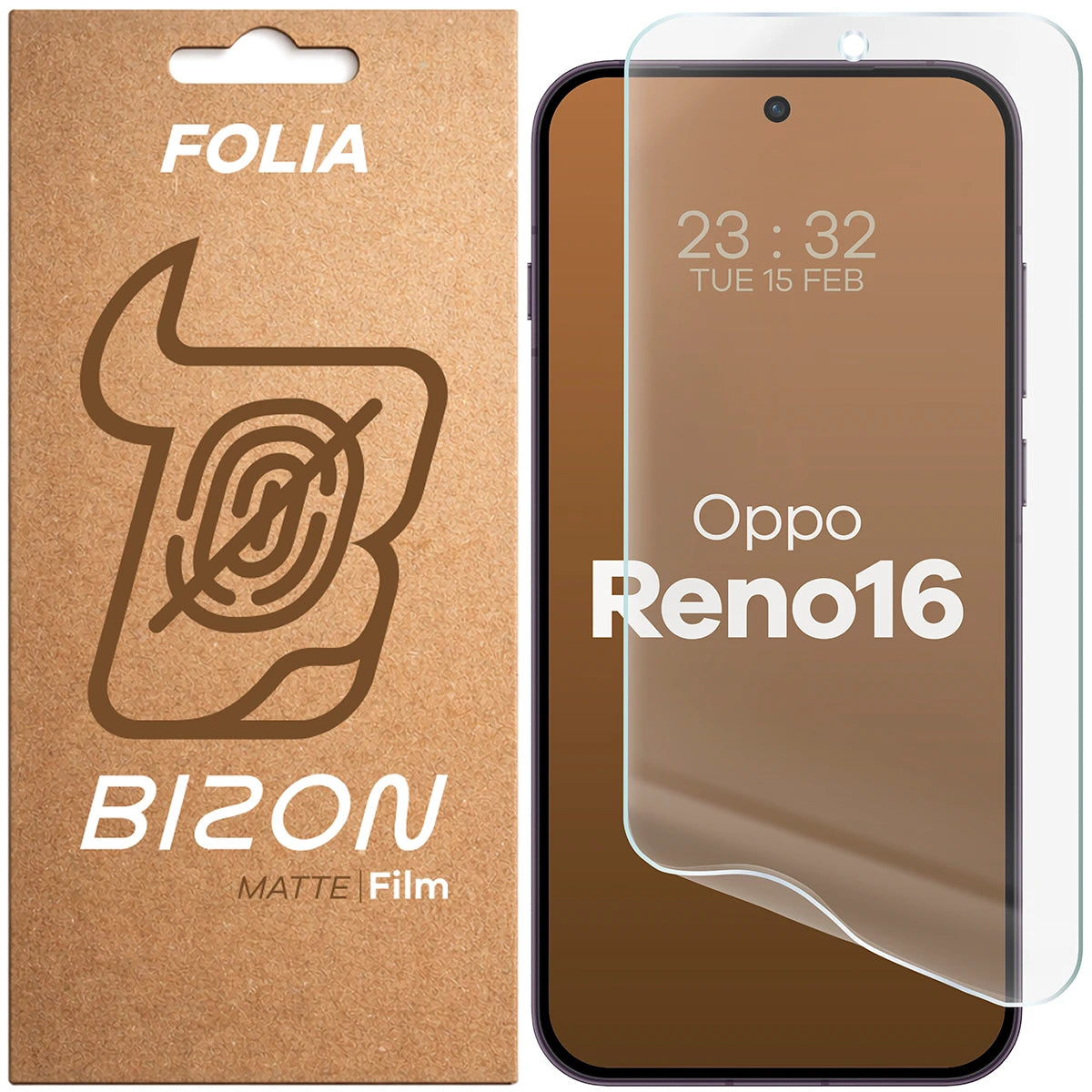 Matte Folie für OPPO Reno16, Bizon Film Matte, 1 Stück (1/5)