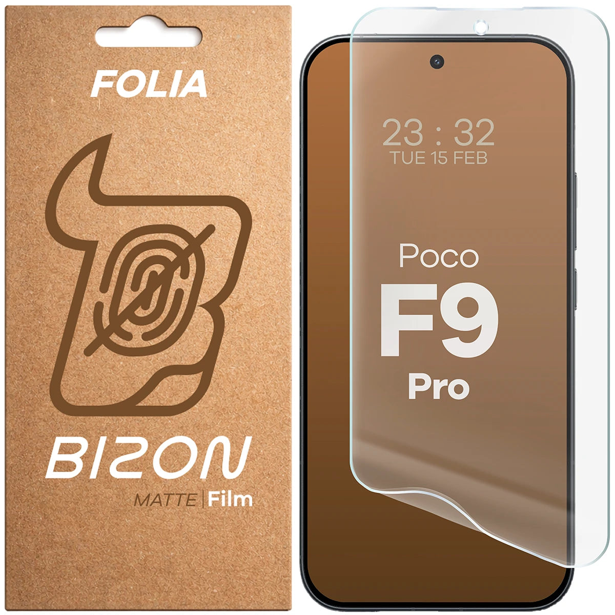 Matte Folie für Xiaomi POCO F9 Pro, Bizon Film Matte, 1 Stück (1/5)