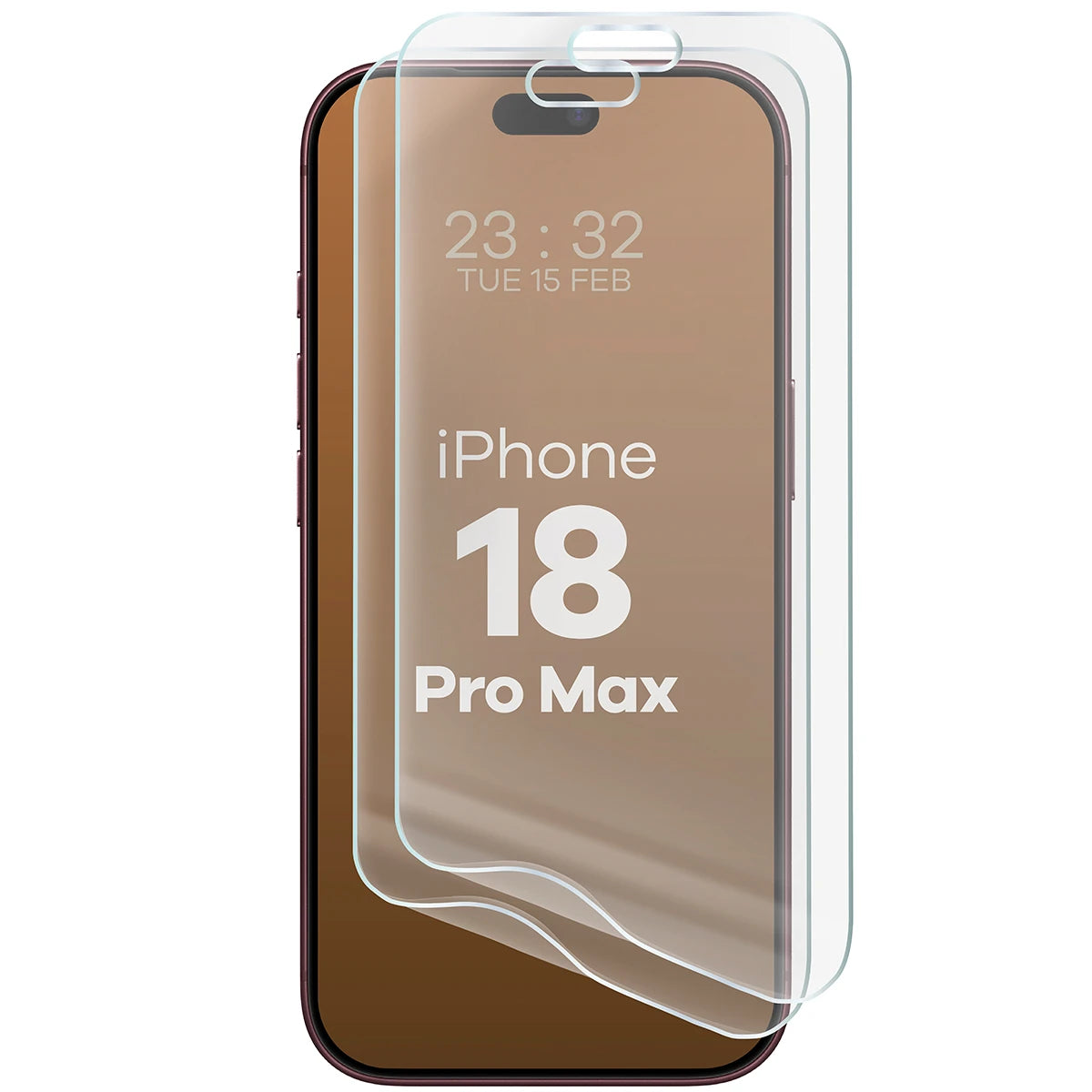 Matte Folie für iPhone 18 Pro Max, Bizon Film Matte Duo, 2 Stück (5/5)