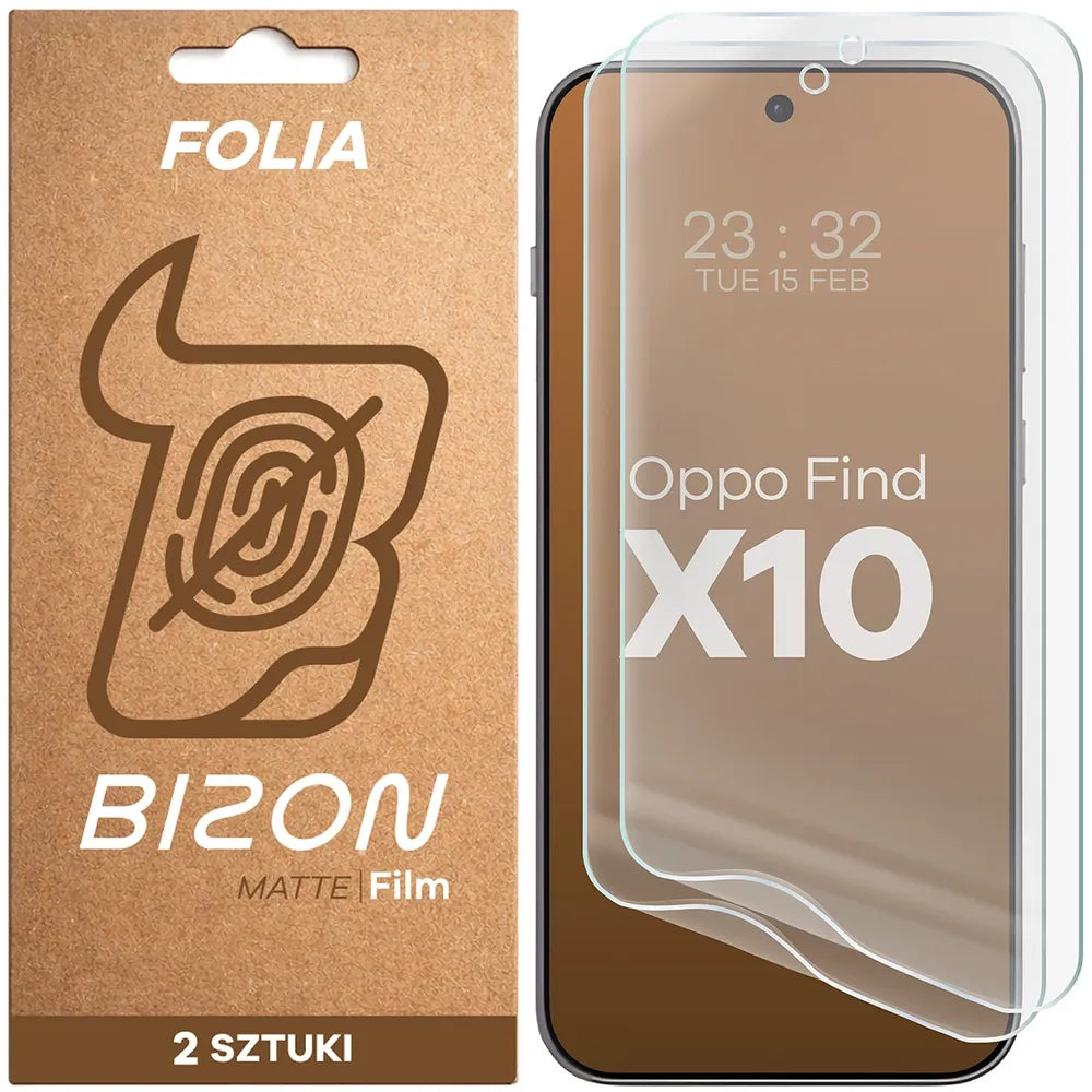 Matte Folie für OPPO Find X10, Bizon Film Matte Duo, 2 Stück (1/5)