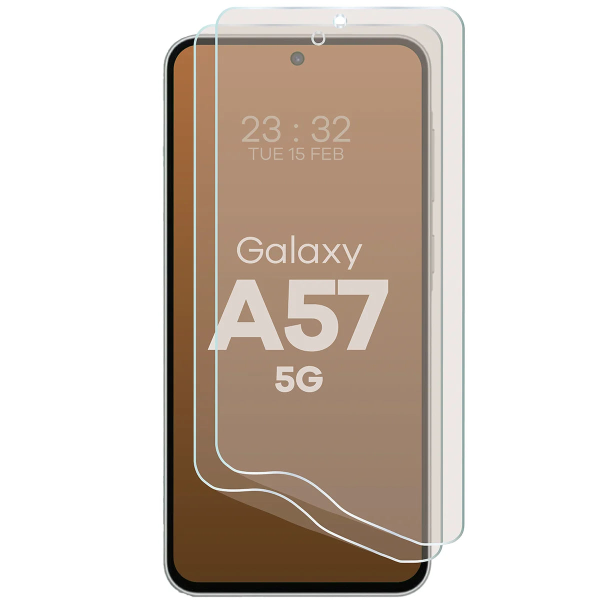 Matte Folie für Galaxy A57 5G, Bizon Film Matte Duo, 2 Stück