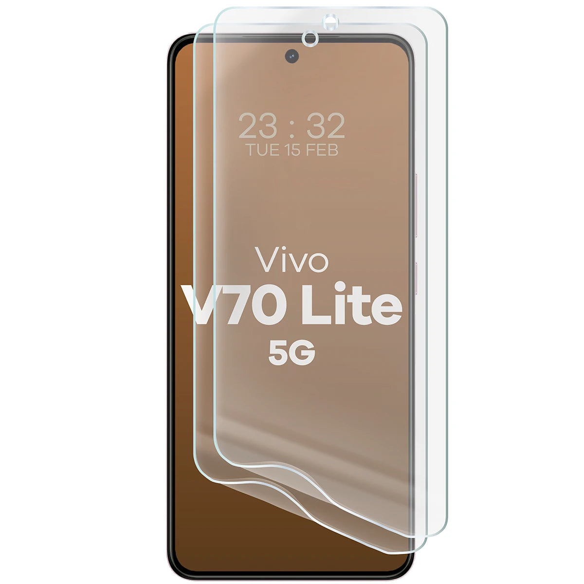 Matte Folie für Vivo V70 Lite 5G, Bizon Film Matte Duo, 2 Stück (5/5)
