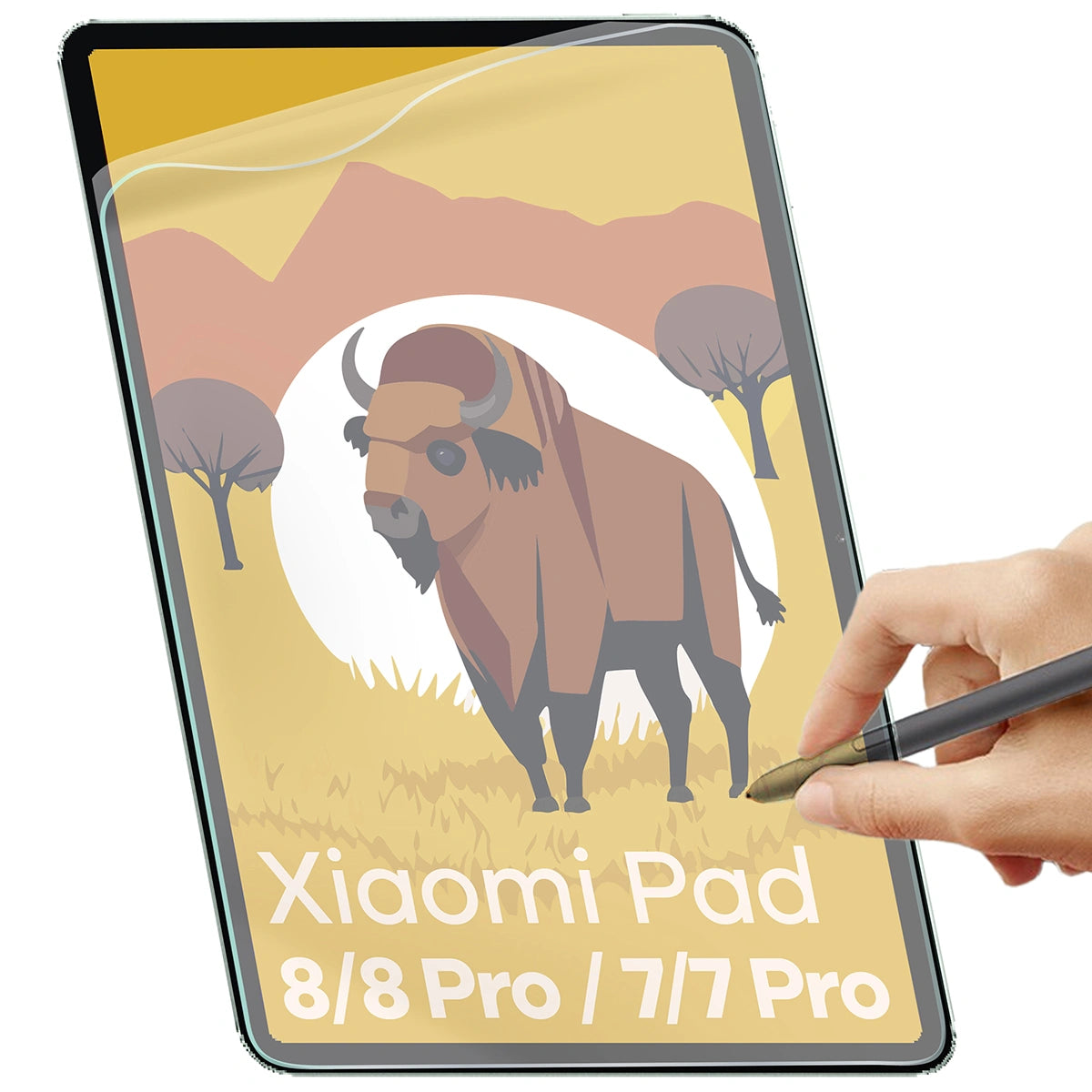 Papierimitationsfolie für Xiaomi Pad 8 / 8 Pro / 7 / 7 Pro, Bizon Film Tab Papirus Duo, 2 Stück