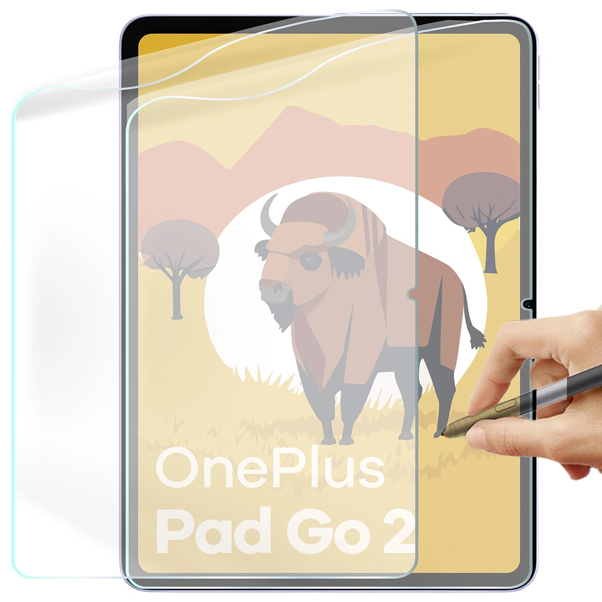 Papierimitationsfolie für OnePlus Pad Go 2 Bizon Film Tab Papirus Duo, 2 Stück