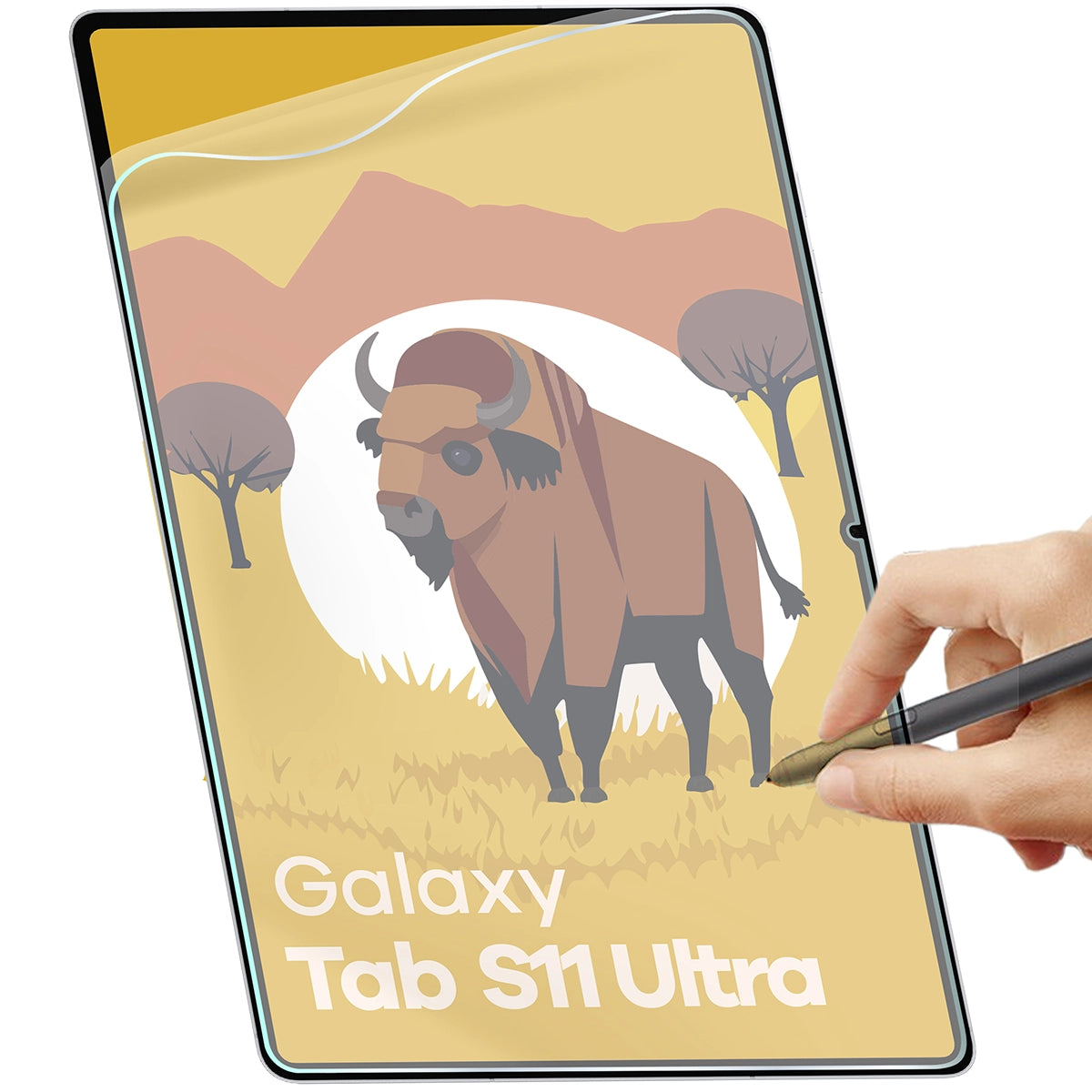 Papierimitationsfolie für Samsung Galaxy Tab S11 Ultra, Bizon Film Tab Papirus Duo, 2 Stück