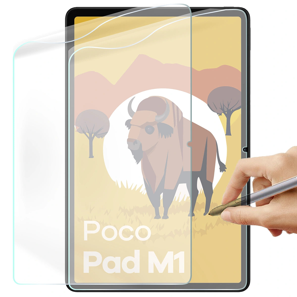 Papierimitationsfolie für Xiaomi POCO Pad M1 Bizon Film Tab Papirus Duo, 2 Stück