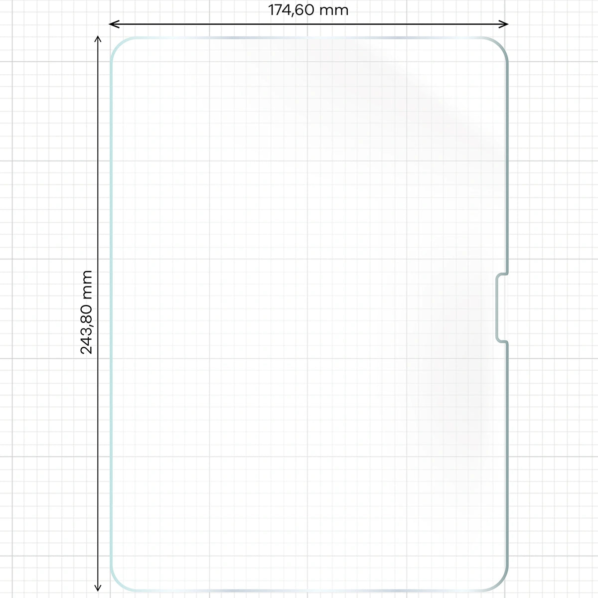 Papierimitationsfolie für iPad Air 11" M4/M3/M2, Bizon Film Tab Papirus Duo, 2 Stück