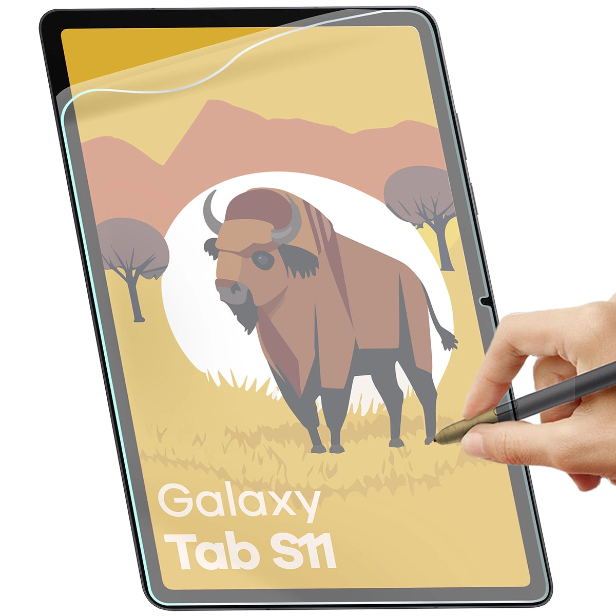 Papierimitationsfolie für Samsung Galaxy Tab S11, Bizon Film Tab Papirus Duo, 2 Stück