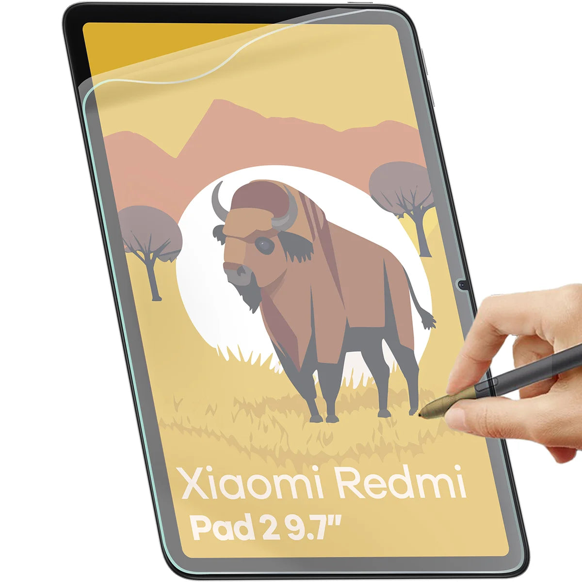Papierimitationsfolie für Xiaomi Redmi Pad 2 9.7" Bizon Film Tab Papirus Duo, 2 Stück