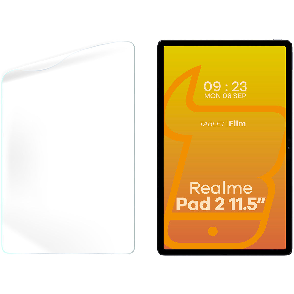 Papierimitationsfolie für Realme Pad 2 11.5, Bizon Film Tab Papirus Duo, 2 Stück
